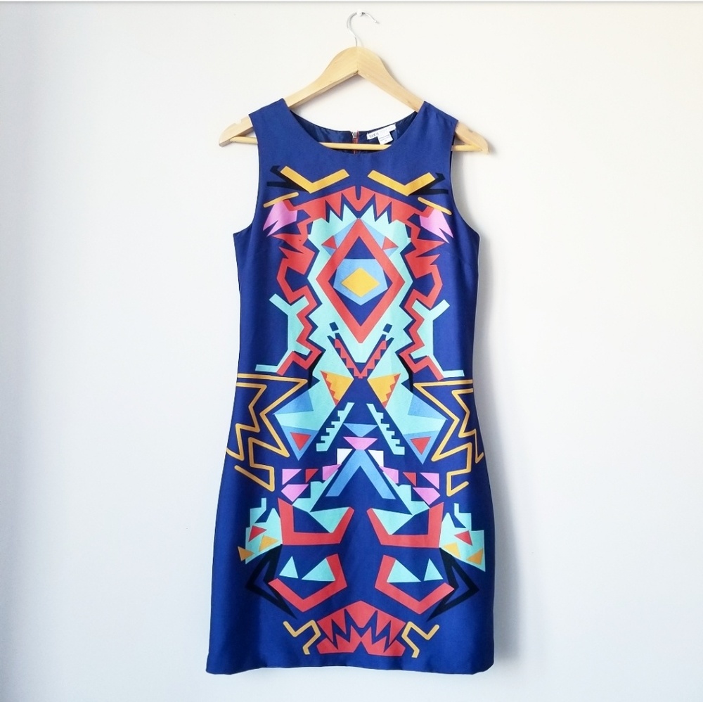 Bar III Printed Sleeveless Shift Dress